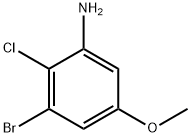 3-BROMO-2-CHLORO-5-METHOXYANILINE Struktur