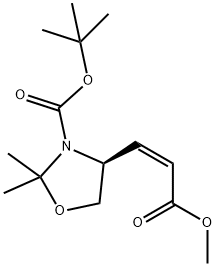 (S,Z)-3-(3-BOC-2,2-二甲基噁唑烷-4-基)丙烯酸甲酯, 126587-36-8, 结构式