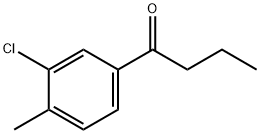 3'-クロロ-4'-メチルブチロフェノン 化学構造式