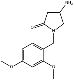 4-アミノ-1-[(2,4-ジメトキシフェニル)メチル]ピロリジン-2-オン 化学構造式