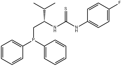 N-[(1S)-1-[(二苯膦基)甲基]-2-甲基丙基]-N'-(4-氟苯基)硫脲,1268832-81-0,结构式
