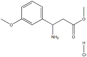 DL-3-氨基-3-(3-甲氧基苯基)丙酸甲酯盐酸盐, 1269634-11-8, 结构式
