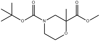 4-tert-butyl 2-ethyl 2-methylmorpholine-2,4-dicarboxylate Structure
