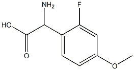 2-(2-氟-4-甲氧基苯基)-DL-甘氨酸, 1270315-04-2, 结构式