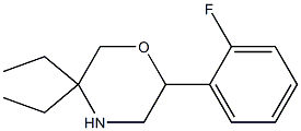 5,5-diethyl-2-(2-fluorophenyl)morpholine 结构式