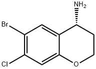 (4R)-6-BROMO-7-CHLOROCHROMANE-4-YLAMINE Structure
