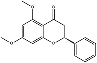 (2R)-5,7-Dimethoxyflavanone Struktur