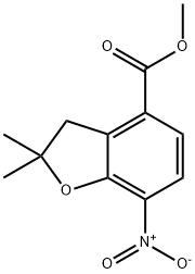 methyl 2,2-dimethyl-7-nitro-2,3-dihydrobenzofuran-4-carboxylate,1280665-87-3,结构式
