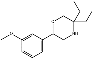 5,5-diethyl-2-(3-methoxyphenyl)morpholine Structure