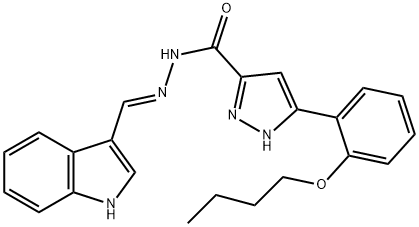 1285503-21-0 (E)-N-((1H-indol-3-yl)methylene)-3-(2-butoxyphenyl)-1H-pyrazole-5-carbohydrazide