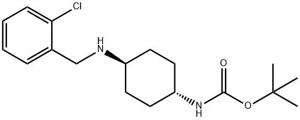 tert-Butyl (1R*,4R*)-4-(2-chlorobenzylamino)cyclohexylcarbamate Struktur