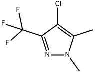 4-Chloro-1,5-dimethyl-3-trifluoromethyl-1H-pyrazole Struktur