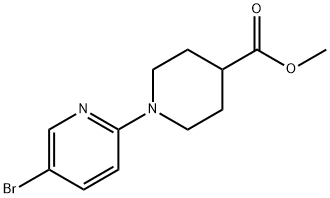 1-(5-溴吡啶-2-基)哌啶-4-羧酸甲酯, 1289027-00-4, 结构式