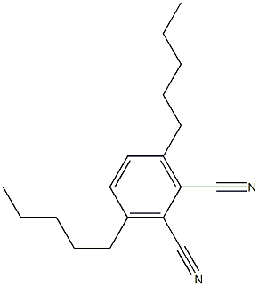 1,2-Benzenedicarbonitrile, 3,6-dipentyl- Structure