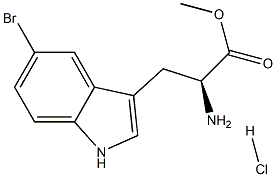 DL-5-溴色氨酸甲酯盐酸盐, 129034-16-8, 结构式