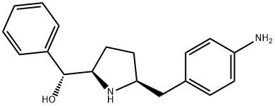 (R)-((2R,5S)-5-(4-aminobenzyl)pyrrolidin-2-yl)(phenyl)methanol, 1295539-30-8, 结构式