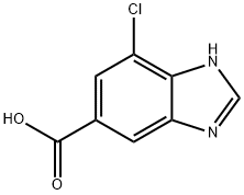 7-氯-1H-苯并[D]咪唑-5-羧酸, 1301214-57-2, 结构式