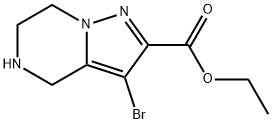 ETHYL 3-BROMO-4,5,6,7-TETRAHYDROPYRAZOLO[1,5-A]PYRAZINE-2-CARBOXYLATE, 1301714-28-2, 结构式