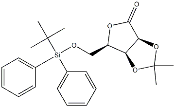 5-O-TERT-BUTYLDIPHENYLSILYL-2,3-O-ISOPROPYLIDENE-D-LYXONO-1,4-LACTONE Structure