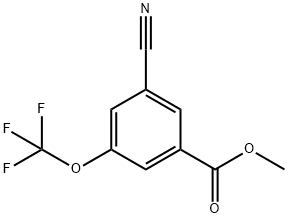 3-氰基-5-(三氟甲氧基)苯甲酸甲酯, 1306763-54-1, 结构式