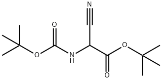 2-((叔丁氧基羰基)氨基)-2-氰基乙酸叔丁酯,130892-40-9,结构式