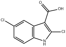 2,5-dichloro-1H-indole-3-carboxylic acid Struktur