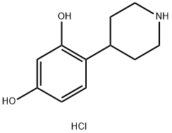 4-(piperidin-4-yl)benzene-1,3-diol Structure