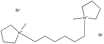 1,1-Hexamethylenebis(1-methylpyrrolidinium bromide) Structure