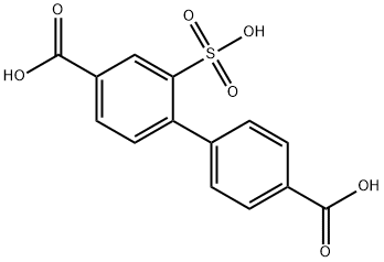 [1,1'-Biphenyl]-4,4'-dicarboxylic acid,2-sulfo- Structure