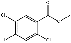5-Chloro-2-hydroxy-4-iodo-benzoic acid methyl ester,1312685-16-7,结构式