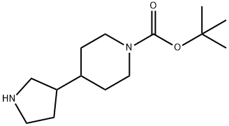 TERT-BUTYL 4-(PYRROLIDIN-3-YL)PIPERIDINE-1-CARBOXYLATE 结构式