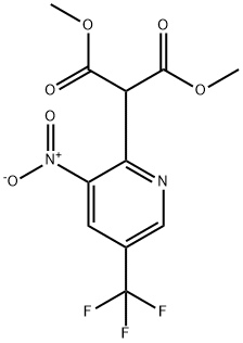 dimethyl 2-(3-nitro-5-(trifluoromethyl)pyridin-2-yl)malonate Struktur