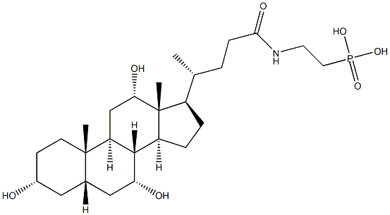 N-(2-phosphonoethyl)cholamide Struktur