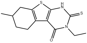 3-乙基-2,3,5,6,7,8-六氢-7-甲基-2-硫代[1]苯并噻吩并[2,3-D]嘧啶-4(1H)-酮,132605-26-6,结构式