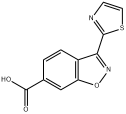 3-Thiazol-2-Yl-Benzo[D]Isoxazole-6-Carboxylic Acid Struktur
