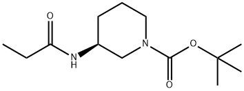 (S)-tert-Butyl 3-propanamidopiperidine-1-carboxylate Struktur