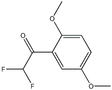 1-(2,5-dimethoxyphenyl)-2,2-difluoroethanone Struktur