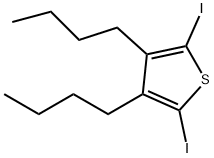 Thiophene, 3,4-dibutyl-2,5-diiodo-, 133750-15-9, 结构式