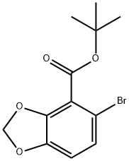 5-BROMO-BENZO[1,3]DIOXOLE-4-CARBOXYLIC ACID TERT-BUTYL ESTER, 1337985-21-3, 结构式