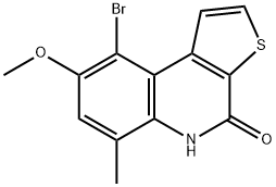 9-bromo-8-methoxy-6-methylthieno[2,3-c]quinolin-4(5H)-one Structure