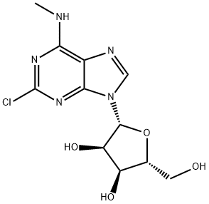 Adenosine, 2-chloro-N-methyl- Structure