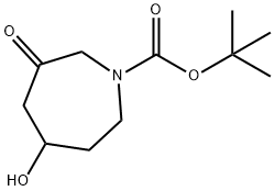 5-Hydroxy-3-Oxo-Azepane-1-Carboxylic Acid Tert-Butyl Ester Structure