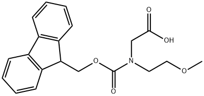N-FMOC-N-(2-METHOXYETHYL)GLYCINE 结构式