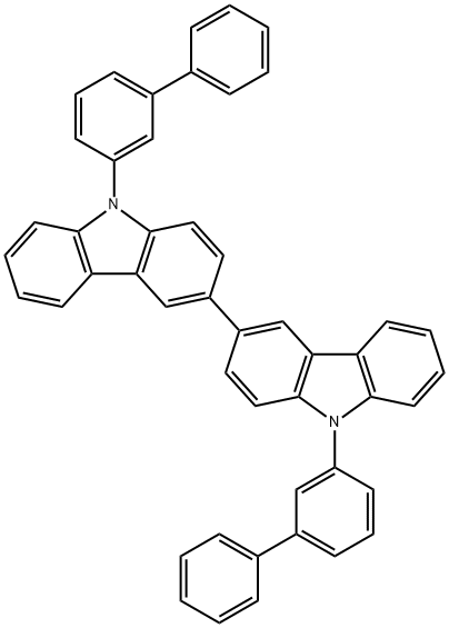 9,9'-二([1,1'-联苯]-3-基)-3,3'-联-9H-咔唑,1352040-89-1,结构式