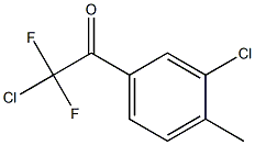 2-chloro-1-(3-chloro-4-methylphenyl)-2,2-difluoroethanone Struktur