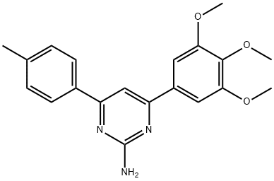 4-(4-methylphenyl)-6-(3,4,5-trimethoxyphenyl)pyrimidin-2-amine Struktur