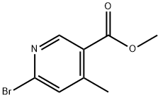 6-溴-4-甲基烟酸甲酯 结构式