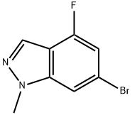 6-溴-4-氟-1-甲基-1H-吲唑, 1358574-94-3, 结构式