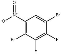 1,4-Dibromo-2,3-difluoro-5-nitro-benzene Struktur