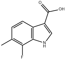7-fluoro-6-methyl-1H-indole-3-carboxylic acid 化学構造式
